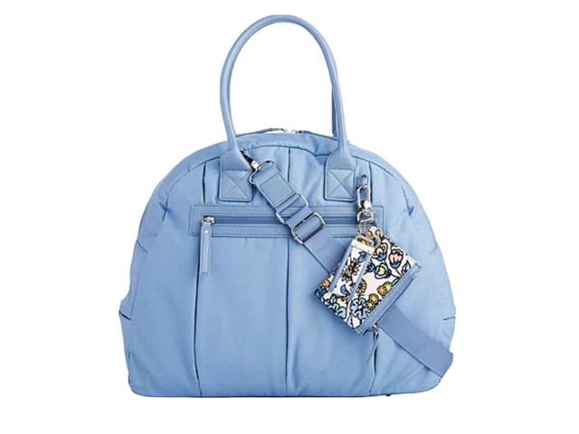 Samantha Brown To-Go Lightweight Quilted Dome Duffle With Pouch- BLUE