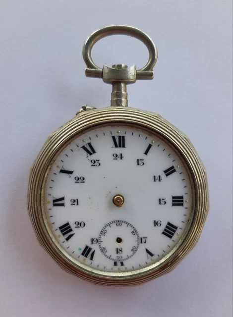 Montre Gousset Ancienne En Argent - Mécanique Manuelle, Vintage Français, Très Bon état