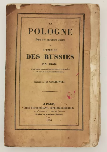 Jozef Bem La Pologne en 1836 Decourchant 2 Cartes Couleurs EO Paris Russie