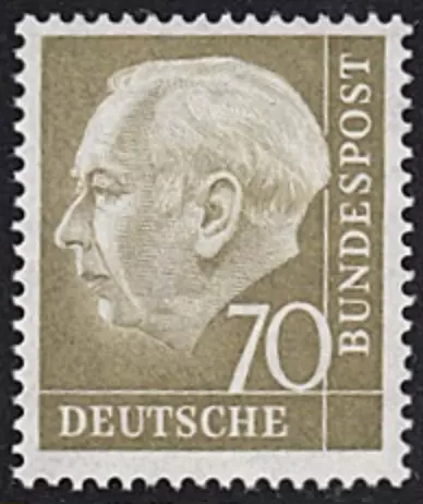 BRD FRG #Mi191xWv MNH 1954 Prof Dr Theodor Heuss 1st President [716]