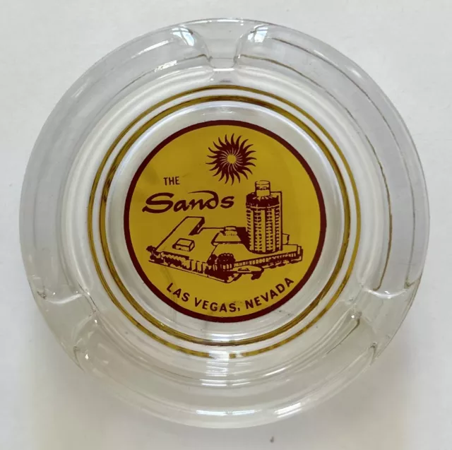 Vintage SANDS HOTEL & CASINO -  Glass Ashtray / Used-Excellent Condition-Clean