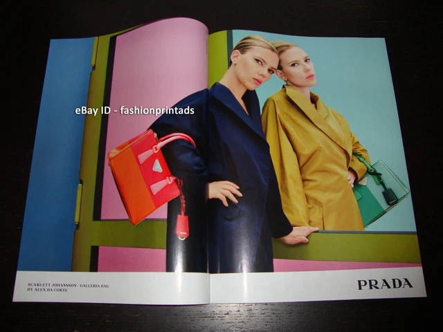 PRADA Galleria Handbags 2-Page PRINT AD 2023 'The Glass Age' SCARLETT JOHANSSON