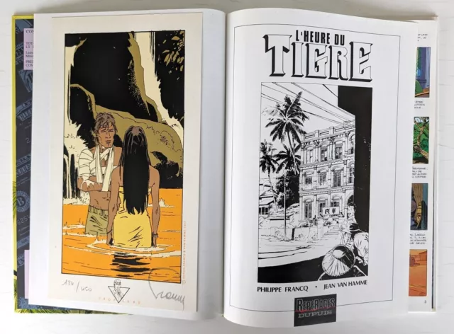 E.O. 1997 Largo Winch "L'heure du tigre TBE  ex-libris 450 ex signé par FRANCQ