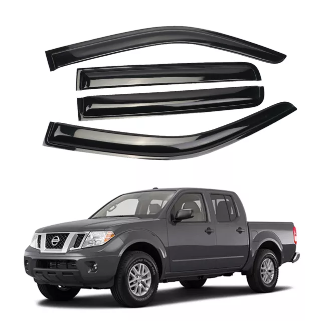 Rain Guards Vent Visors Shade for 2005-2021 Nissan Frontier Crew Cab