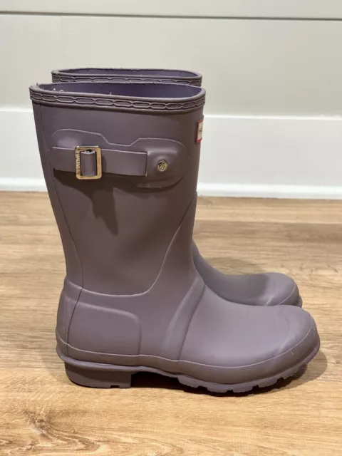 Hunter Light Purple Original Nebula Short Rain Boots Size 6