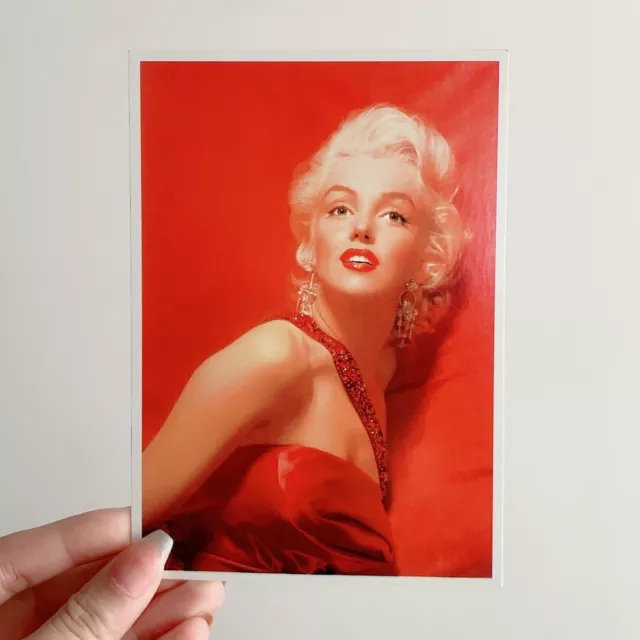 New Marilyn Monroe Red Still Portrait Sam Shaw Hollywood Actress Modern Postcard