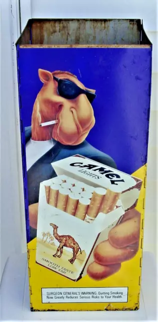 Vintage 4 Sided Joe Camel Light Cigarette Smooth Taste Metal Advertising Sign