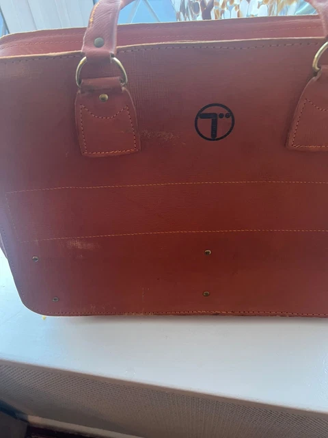 VINTAGE BRITISH TELECOM T Logo Leather Tool Bag XSF 1988 No 6 UNUSED ...