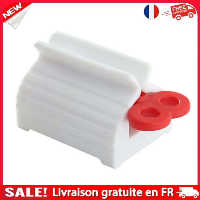 Plastic Facial Cleanser Clips Toothpaste Squeezer for Hair Dye Cosmetics (Red)
