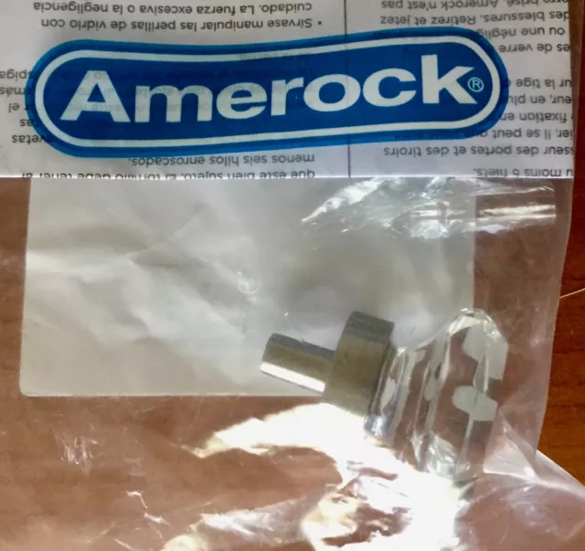 Lot de 6 boutons en verre transparent Amerock BP55266CG10 1-1/16" nickel satiné neuf 2