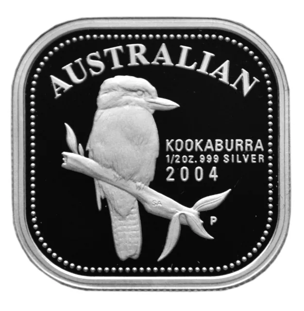 AUSTRALIA 50 Cents 2004 Silver 1/2oz Proof 'Kookaburra' Box/Coa #02412