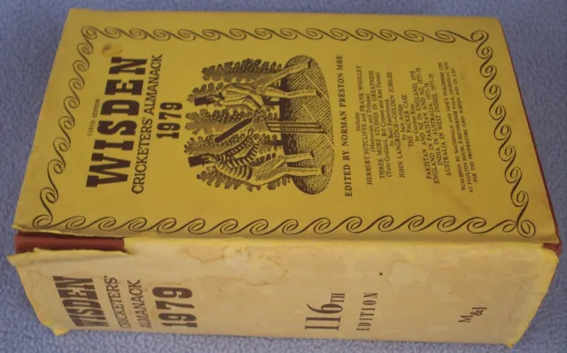 WISDEN CRICKETERS ALMANAC 1979 with dustwrapper EDITED NORMAN PRESTON Cricket