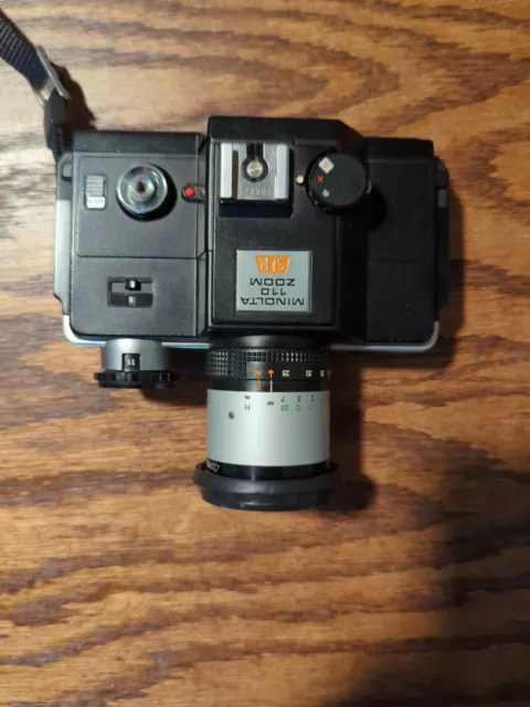 Minolta 110 Zoom SLR Camera w/ Rokkor 25-50mm F4.5 Lens Vintage Untested