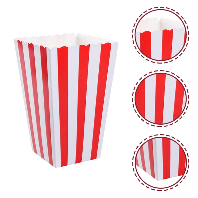 10 Pcs Popcorn Cups Close Top Containers Bags Party Baby Snack