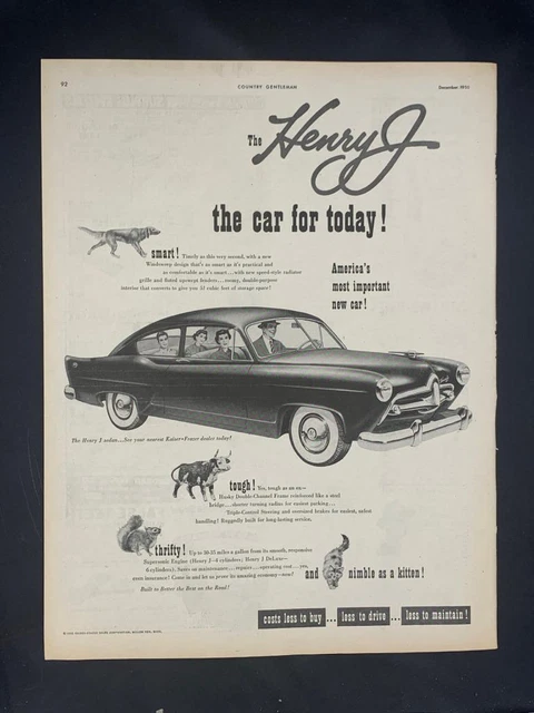Magazine Ad* - 1950 - Henry "J" - Kaiser-Frazier