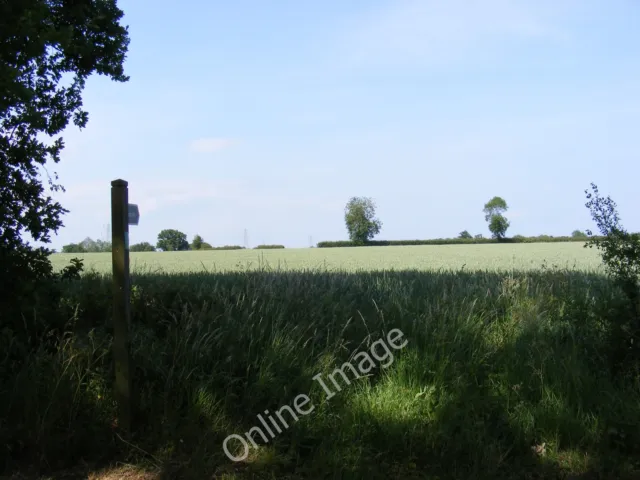 Photo 6x4 Footpath to World's End Road Saxtead Little Green 2 c2011