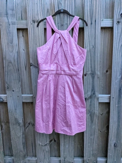 Davids Bridal Formal Strapless Dress Womens 14 Pink Back Zipper Lined Pockets