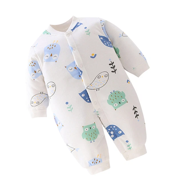 Tute per bambini ispessite cotone con pagliaccio stampata gufo (taglia 80)