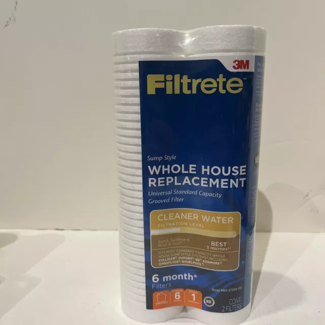 NUEVO 2 piezas Filtrete 3M Capacidad Estándar Toda la Casa Repuesto Filtro Universal Filtro