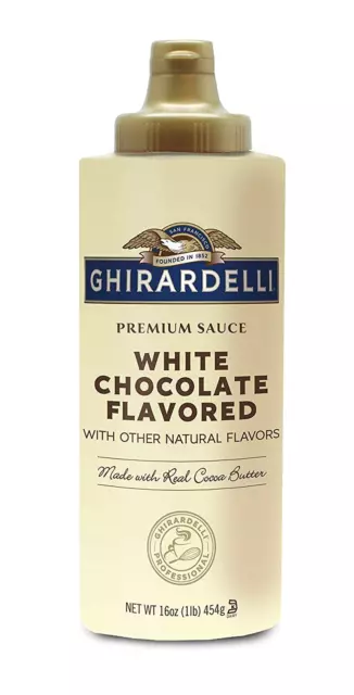 Ghirardelli White Chocolate Flavored Sauce Squeeze Bottle, White Chocolate Flavo