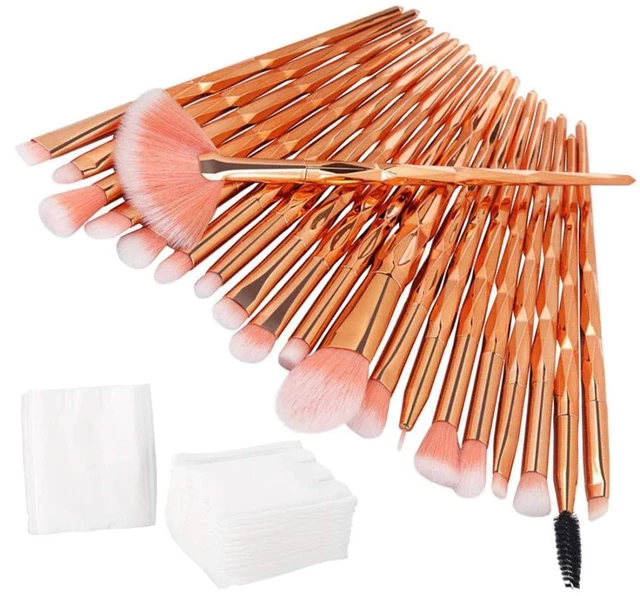 Set per Make Up Professionale da 20 PCS, Set di Spazzole e Pennelli