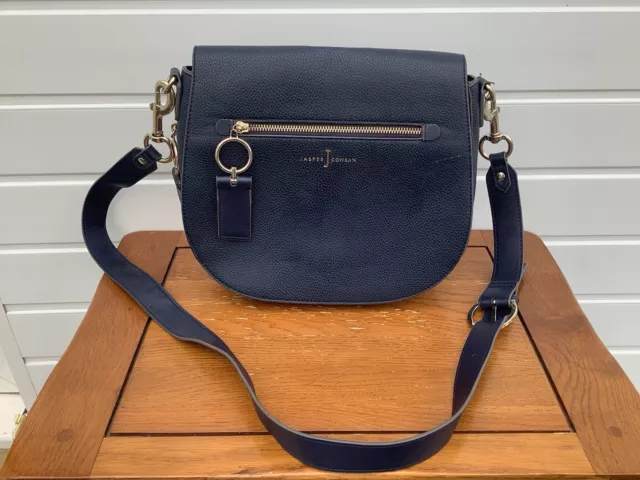 JASPER CONRAN CROSSBODY Handbag Medium Size Blue Shoulder Bag Navy Blue VGC 6.99 PicClick UK