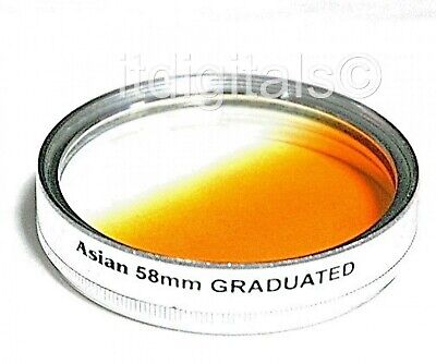 Filtro de vidrio atornillado efecto especial para lente transparente de color medio naranja graduado de 55 mm
