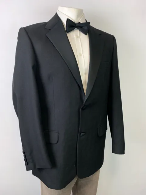 MR HARRY TUXEDO SUIT 40 BLACK Formal Dinner Jacket Trousers 34 W 34 L Wool Blend 3