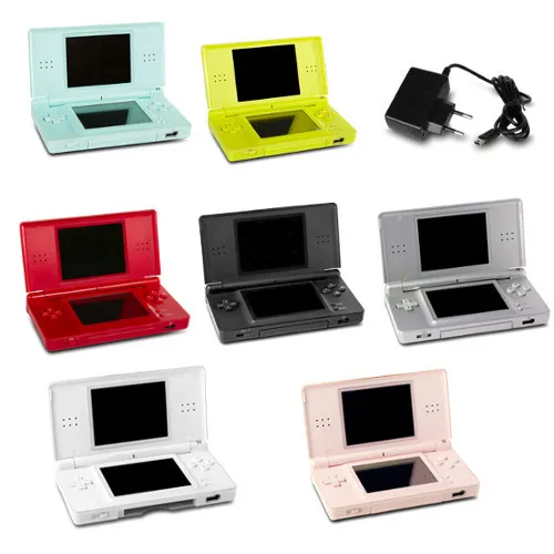 Nintendo DS Lite Konsole schwarz weiss rot silber rosa grün türkis + Ladekabel