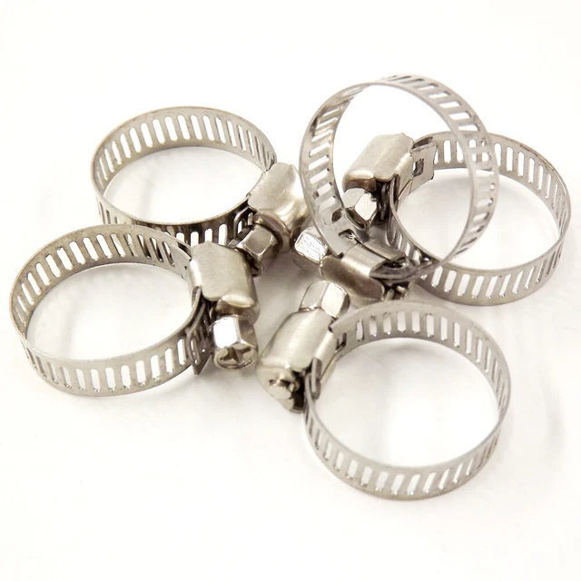 15Pack 3/8 Inch -1/2 Inch (8 -12 mm) Adjustable Drive Hose Clamps Worm Clips New
