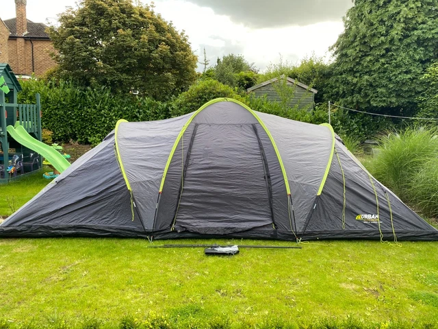 URBAN ESCAPES 6 person 2 Rooms tunnel tent Large Family Camping