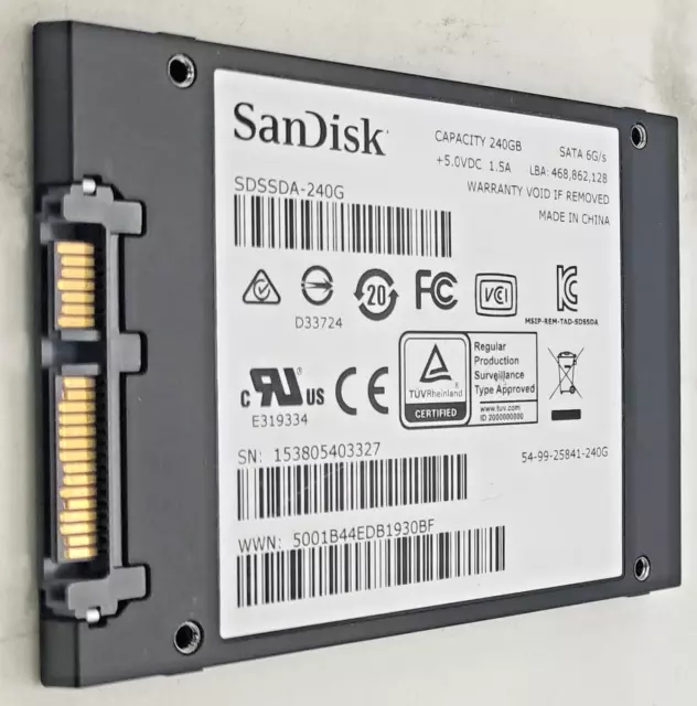 240GB SANDISK SDSSDA-240G SSD PLUS 7 mm 2,5" SATA SSD Solid State Laufwerk