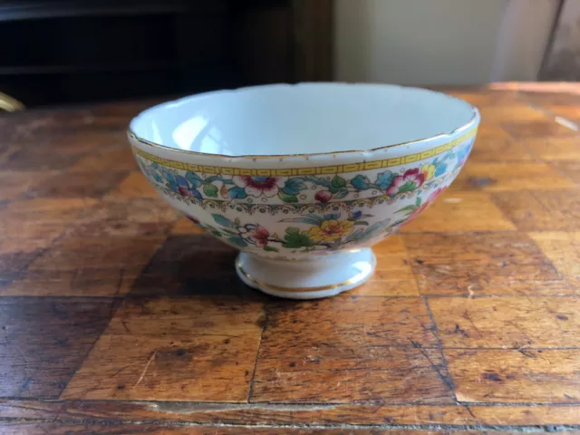 Foley Ming Rose Small Open Footed Sugar Bowl, VGC