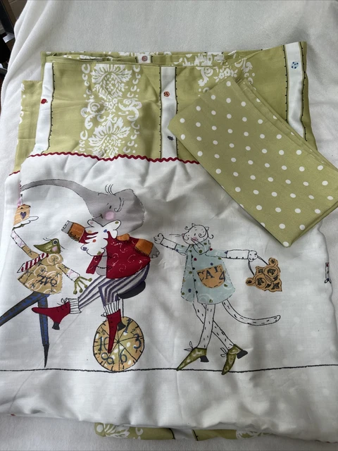 Funda de edredón y funda de almohada IKEA Fabler Kalas animal de circo nueva en paquete doble