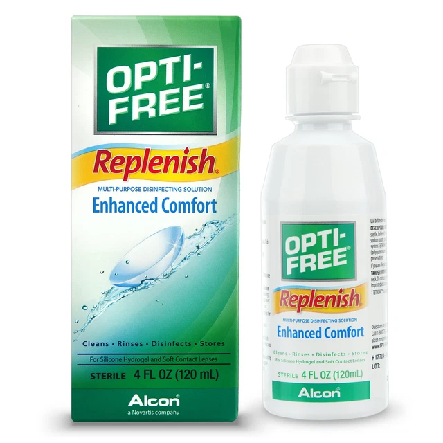 Alcon Opti Free Replenish Multipurpose Disinfecting Lens Solution Sterile 4oz