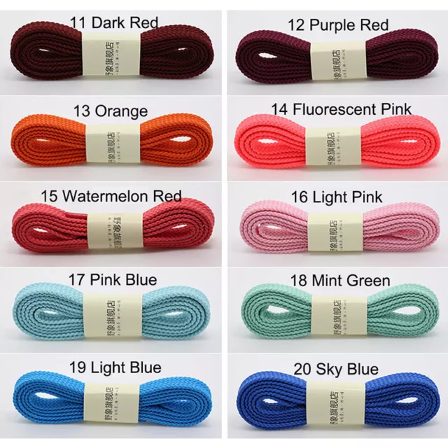 THICK FLAT FAT SHOE LACES 2/5" Wide Shoelaces All  Types Trainer Boot Shoes 3