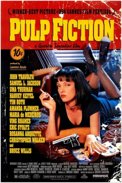 Pulp Fiction Movie Poster - Quentin Tarantino - Original US Version