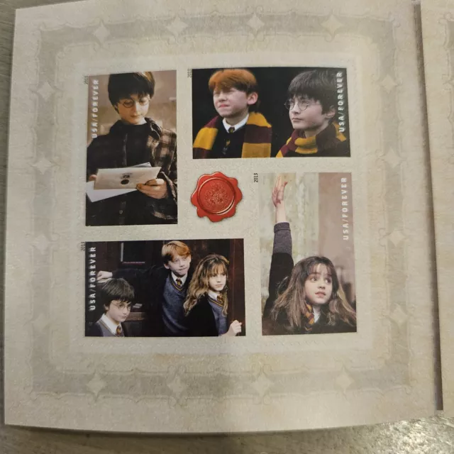 Harry Potter 2013 Collectible 20 First-Class USPS Forever Stamps Booklet VGC 2