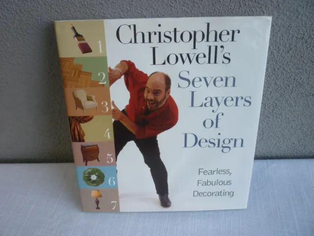 SIGNED 2000 1st Edition HC DJ Christopher Lowell's Seven Layers of Design Book