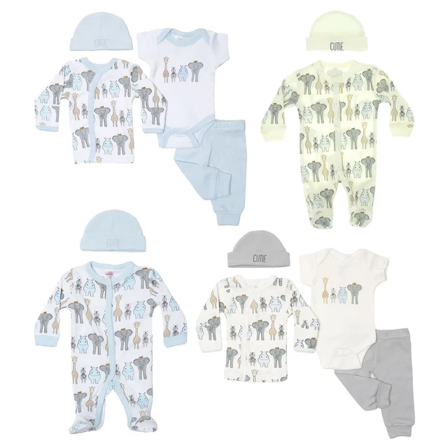 Tiny Baby Boy Clothes Layette Set Starter Outfit Hat Babygrow Bodysuit Premature