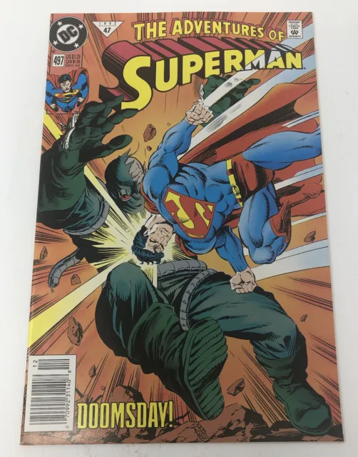 Adventures of Superman #497 Newsstand Variant ! DOOMSDAY 1992 DC Comics