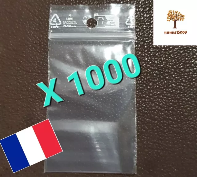PROMO LOT 1000 sachets zip 40X60 transparent pochette pochon plastique zip 4x6 .
