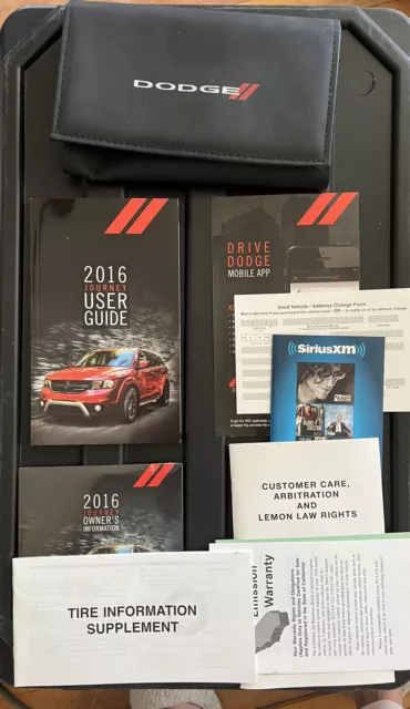 2016 Dodge Journey Owners  Manual With Case OEM Free Shipping