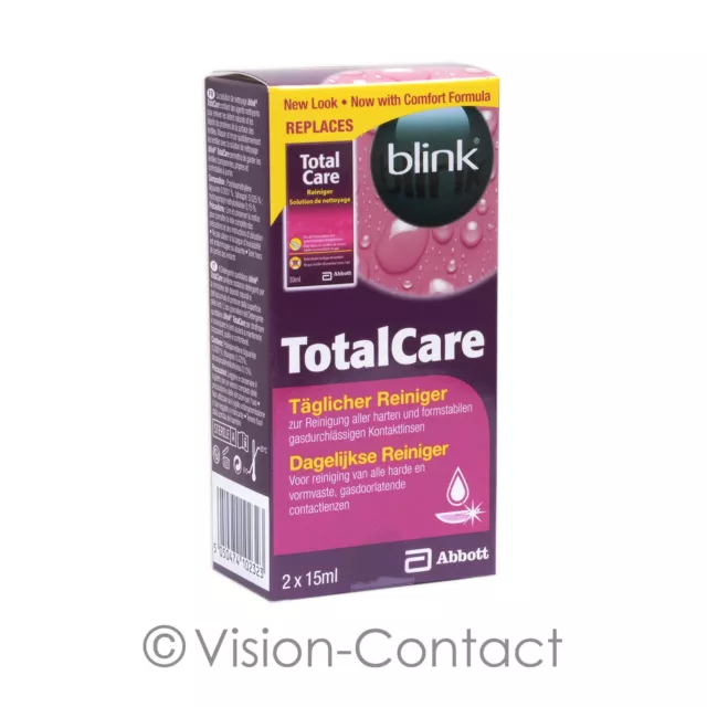 Blink Total Care Reiniger 1 x 2x 15ml Pflegemittel für harte Linsen von AMO