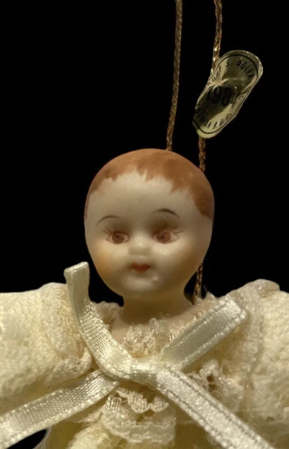 VTG Porcelain Miniature Doll Victorian Lace Doll House Ornament Kurt Adler RARE
