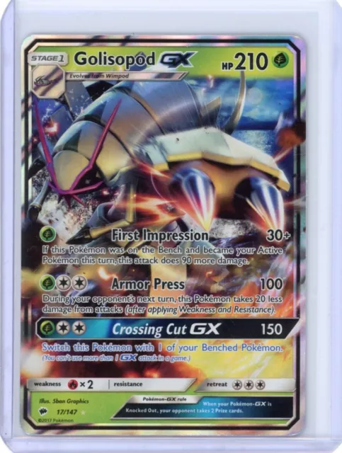 Golisopod GX 17/147 Full Art Ultra Rare - 2017 SM Burning Shadows - Pokemon TCG