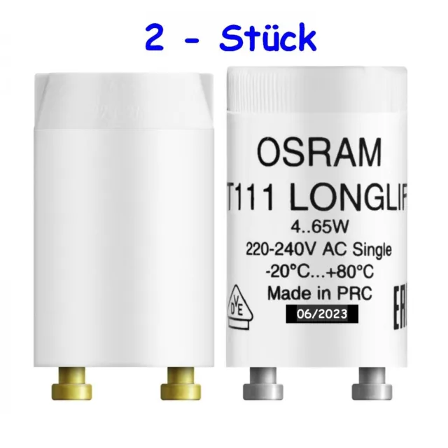 OSRAM Starter ST111 Longlife für Leuchtstoffröhren von 4 - 65W Neu  06/2023