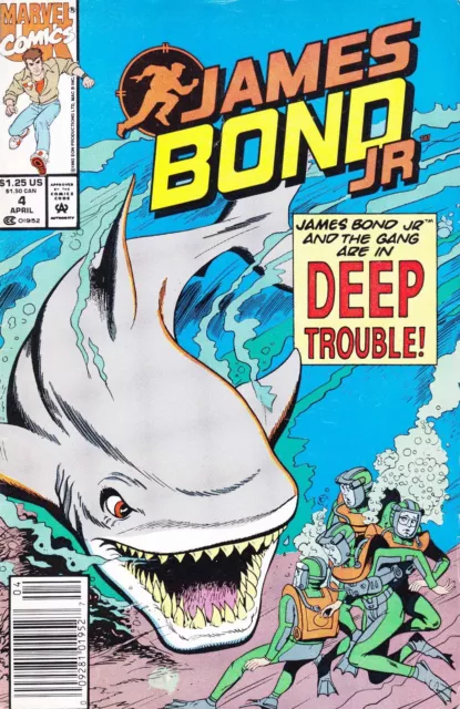 James Bond Jr. #4 (Newsstand) VG; Marvel | low grade - Shark Cover - we combine