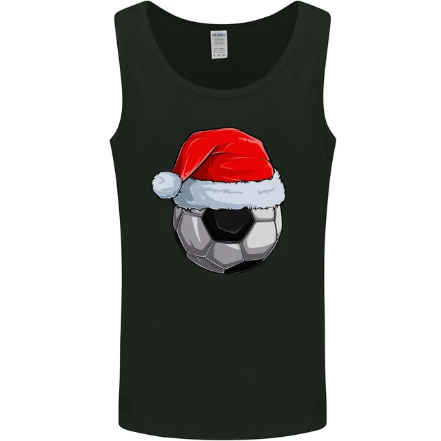 Gilet Sans Manches Homme Noël Santa - 100% Coton, Plusieurs Tailles, Marque Gildan, Neuf Sans étiquettes