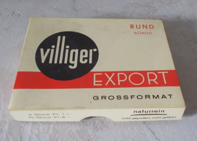 Ancienne boite carton VILLIGER Export Allemagne Cigares vintage  tabac